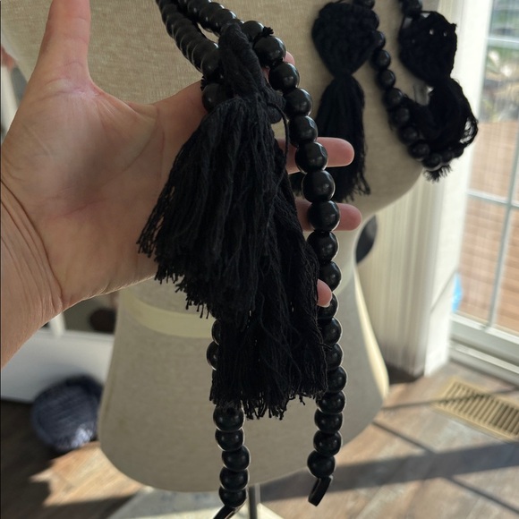 Bundle- Wood Bead Tassel Garland Wooden 72 inch 6 ft - Picture 8 of 12